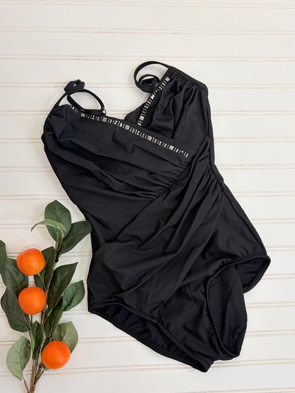 Miraclesuit Rhinestone Accent One Piece Swimsuit